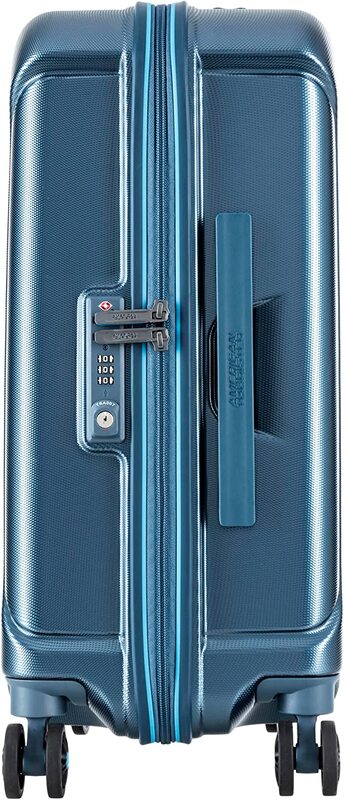 American Tourister Technum Next 4-Wheel Hard Case Trolley Spinner Luggage Bag with TSA Lock, 86cm, Blue