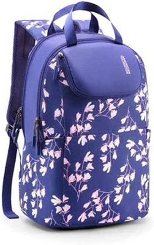 American Tourister Zumba Polyester Zip Closure Backpack, Navy Blue