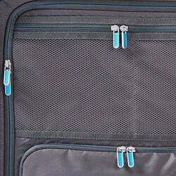 American Tourister Technum Hard Large Check-In Luggage Trolley Bag, 55cm, Metallic Blue