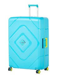 American Tourister Trigard Hard Cabin Luggage Trolley Bag, 55cm, Scuba Blue