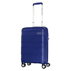 American Tourister Litevlo 4-Wheel Hard Case Trolley Spinner Luggage Bag with TSA Lock, 55cm, Navy Blue