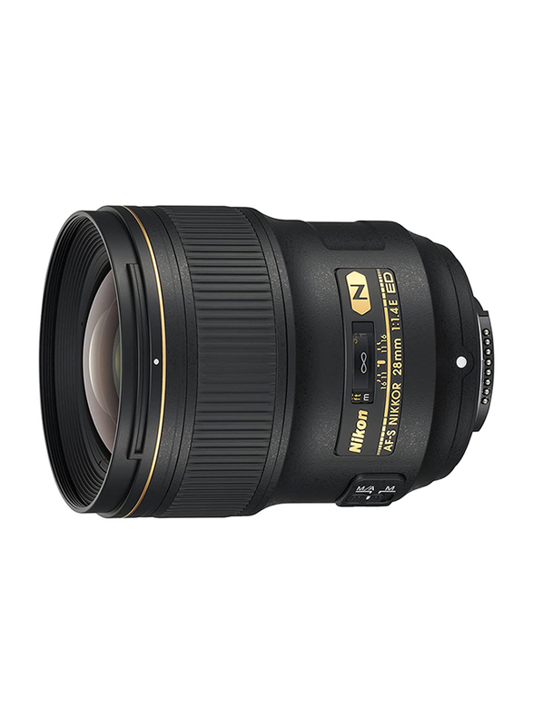 Nikon AF-S Nikkor 28mm f/1.4E ED Lens, Black