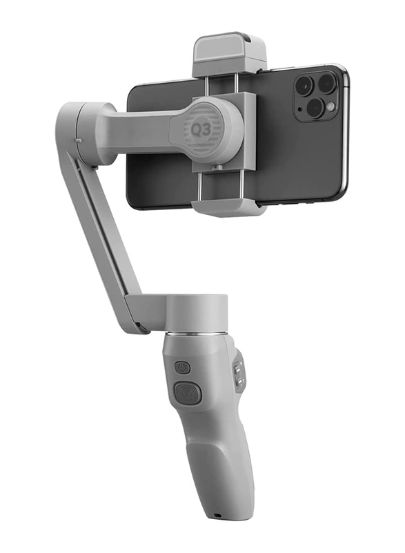 Zhiyun Universal Smooth Q3 Handheld 3-Axis Smartphone Gimbal Stabilizer with Grip Tripod Stand LED Fill Light, Grey
