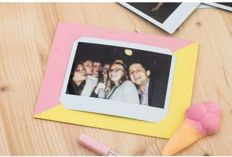 Fujifilm Msg Photo Message Card for Fuji Instax Wide, Pink/Yellow