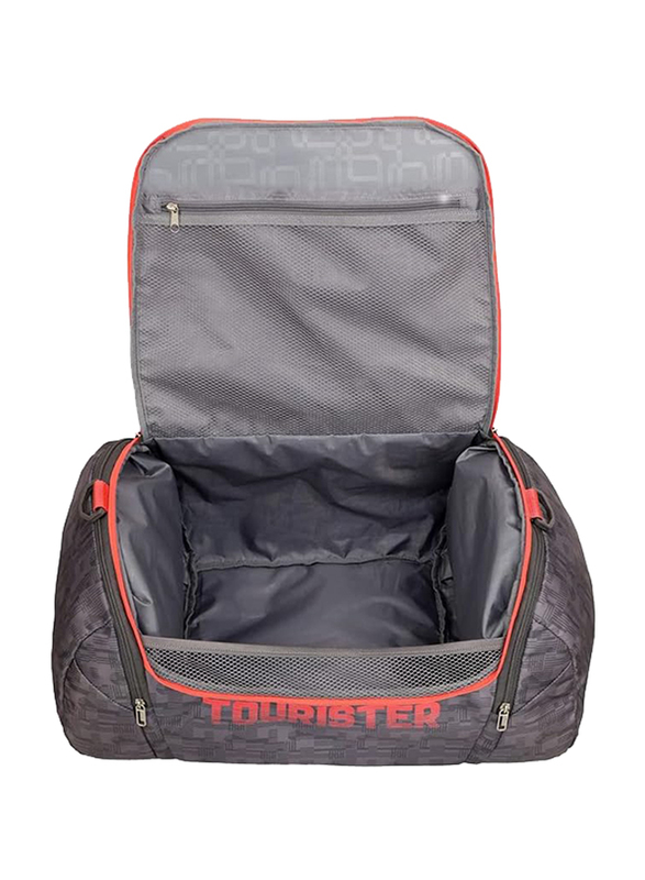 American Tourister Grid 55cm Airbag Duffel Bag for Unisex, Grey