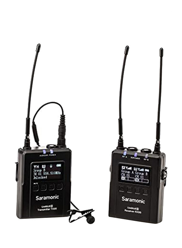 

Saramonic KIT1 UHF Wireless Lavalier Microphone System Audio Mic, UWMIC9S, Black