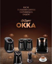 Arzum Okka Minio Duo Stainless Steel Turkish Coffee Maker, 880W, OK-006-D, Black/Purple