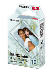 Fujifilm Instax Mini Instant Blue Marble Border Film with 10 Shot for Instax Mini Camera & Printer, Blue