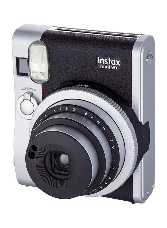 Fujifilm Instax Mini 90 Neo Classic Instant Polaroid Film Camera, Silver/Black