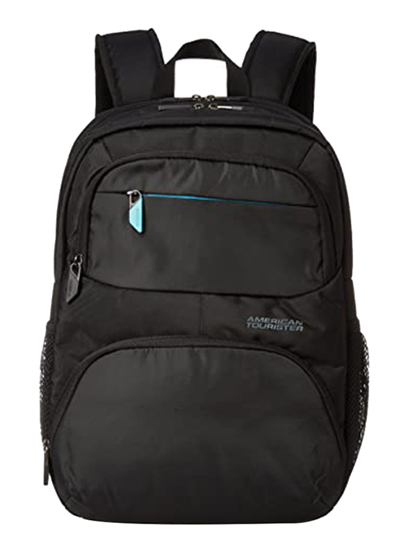 American Tourister Amber Laptop Backpack Briefcase, Black/Blue