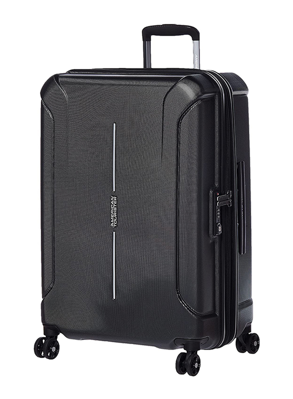 American Tourister Technum Hard Large Check-In Luggage Trolley Bag, 68cm, Black