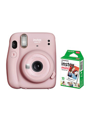 Fujifilm Instax Mini 11 Instant Camera with 60mm f/12.7 Lens, with 10 Film Sheets, Blush Pink