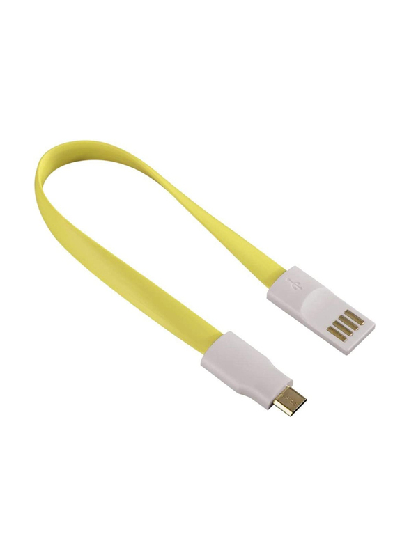 Hama 0.2m USB Micro Magnet Cable, Yellow