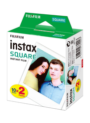 Fujifilm Instax Square Colour Film 20 Shot Pack, White