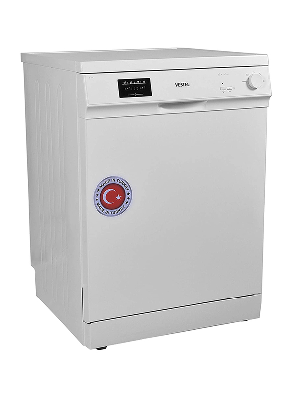 Vestel 12 Place Settings Freestanding Dishwasher, D141, White