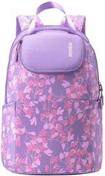 American Tourister Zumba Polyester Zip Closure Backpack, Purple