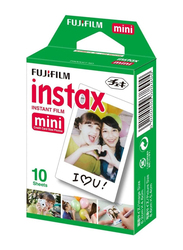 Fujifilm Instant Mini Plain Film for Instax Mini 7, 7s, 8, 25, 50, 10 Sheets, White
