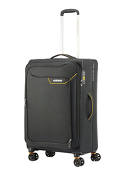 American Tourister Lapplite 4 Eco Lightweight Trolley with Expandable TSA, 71cm, Black/Mustard