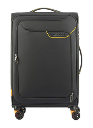 American Tourister Lapplite 4 Eco Lightweight Trolley with Expandable TSA, 71cm, Black/Mustard