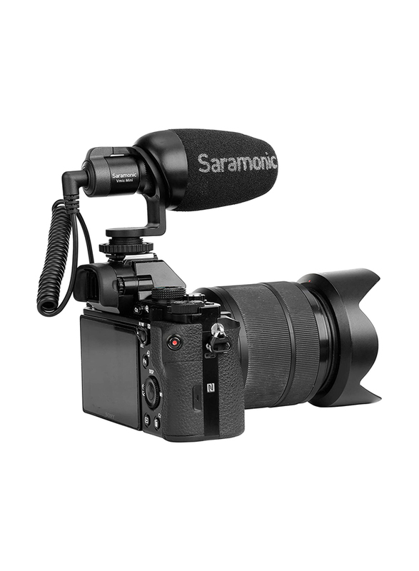 Saramonic Compact Camera-Mount Shotgun Microphone for DSLR & Smartphones, Vmic Mini, Black