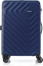 American Tourister Senna 4-Wheel Hard Case Trolley Spinner Luggage Bag, 80cm, Classic Blue