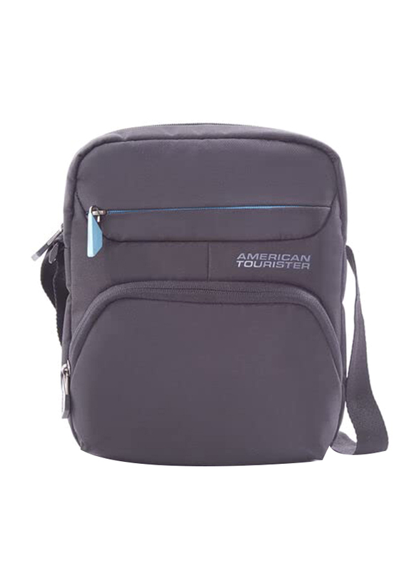 American Tourister Amber Vertical Shoulder Bag, Black/Blue
