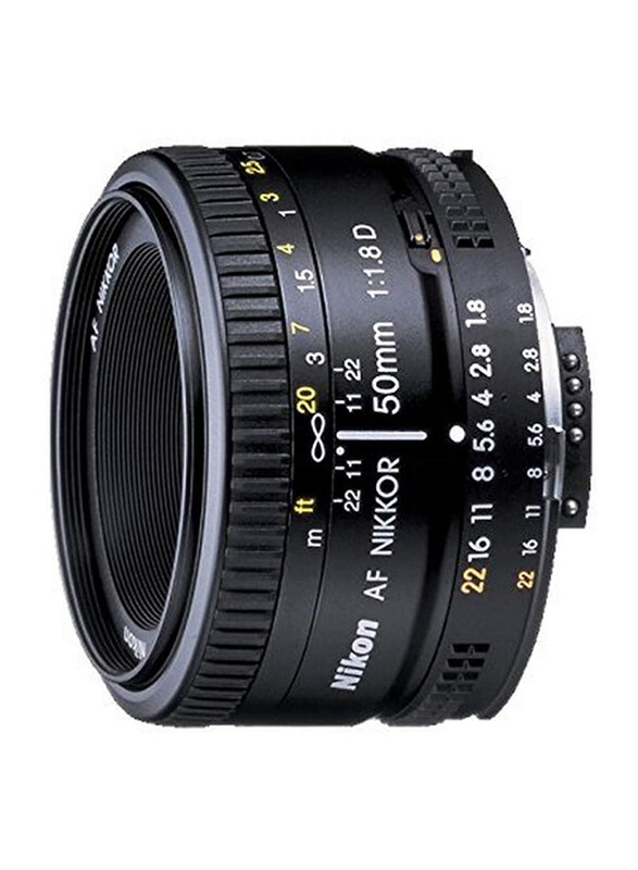 

Nikon AF Nikkor 50mm f/1.8D Lens for Nikon DSLR Cameras, 2137, Black