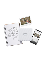 Fujifilm Instax Link Wide Mobile Printer, Ash White