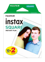 Fujifilm Instax Square Colour Film 20 Shot Pack, White