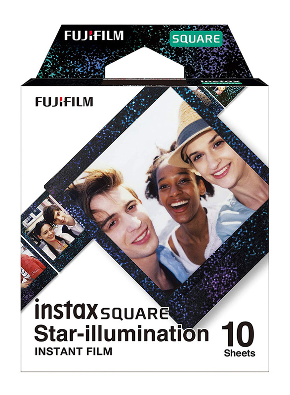 Fujifilm Instax Square Star Illumination Instant Film, 10 Sheets, Multicolour