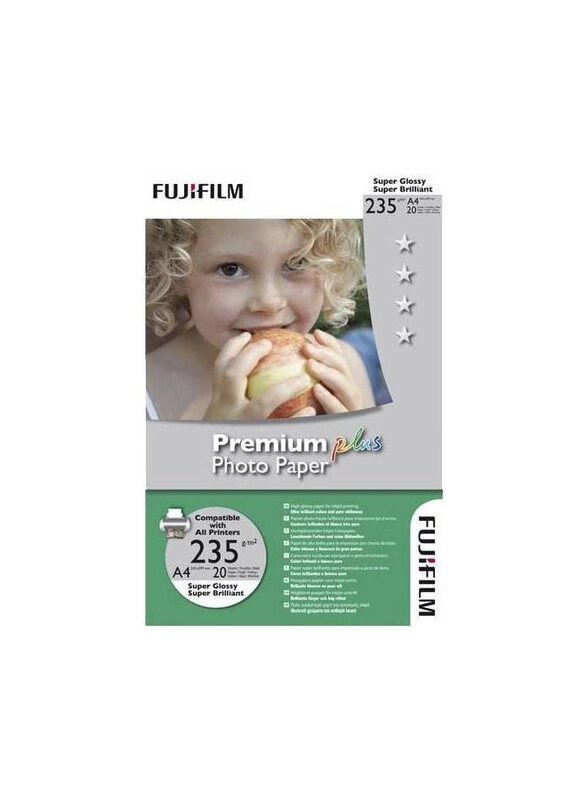 

Generic Fujifilm Premium Plus A4 Super Glossy Photo Paper, 20 Sheets, White