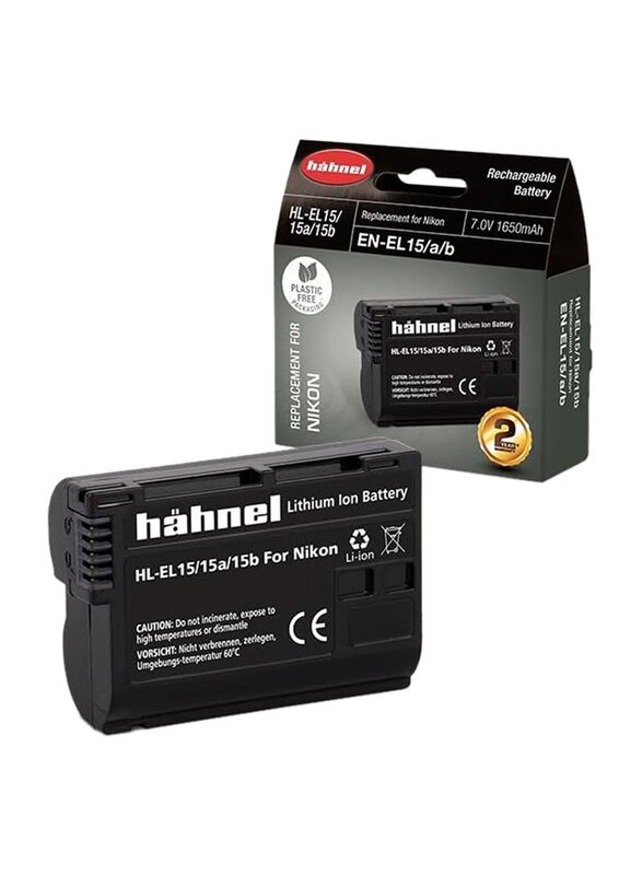 

Hahnel HL-EL15 Nikon Type Li-ion Battery Replacement for EN-EL15, Black