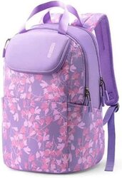 American Tourister Zumba Polyester Zip Closure Backpack, Purple