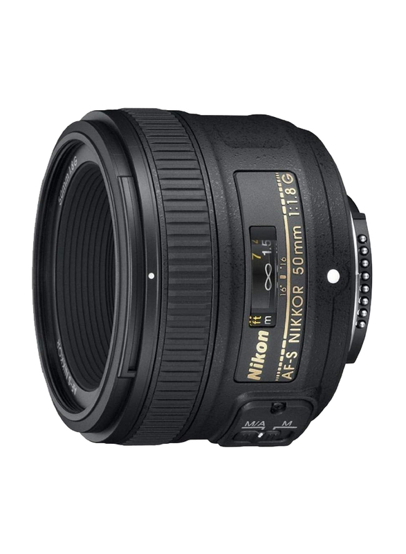 Nikon Af-S Fx NIKKOR Lens with Auto Focus, 50MM F1.8G for Nikon DSLR Camera, Black