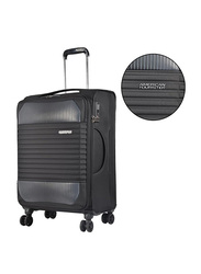 American Tourister Fornax Spinner Soft Trolley with Expandable TSA, 77cm, Jet Black