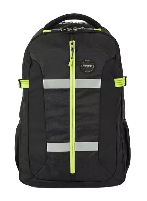 American Tourister Magna 01 Backpack Bag for Unisex, Black/Yellow