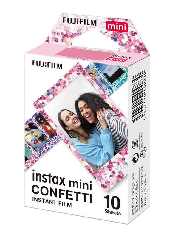 Fujifilm Instax Mini Confetti Film with 10 Exposures for Fujifilm Instax Mini, 16620917, Multicolour