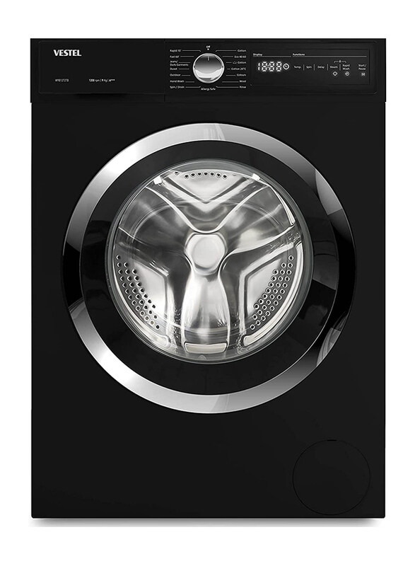 

Vestel 9 Kg 1200 RPM Steam Function Front Load Washing Machine, Black