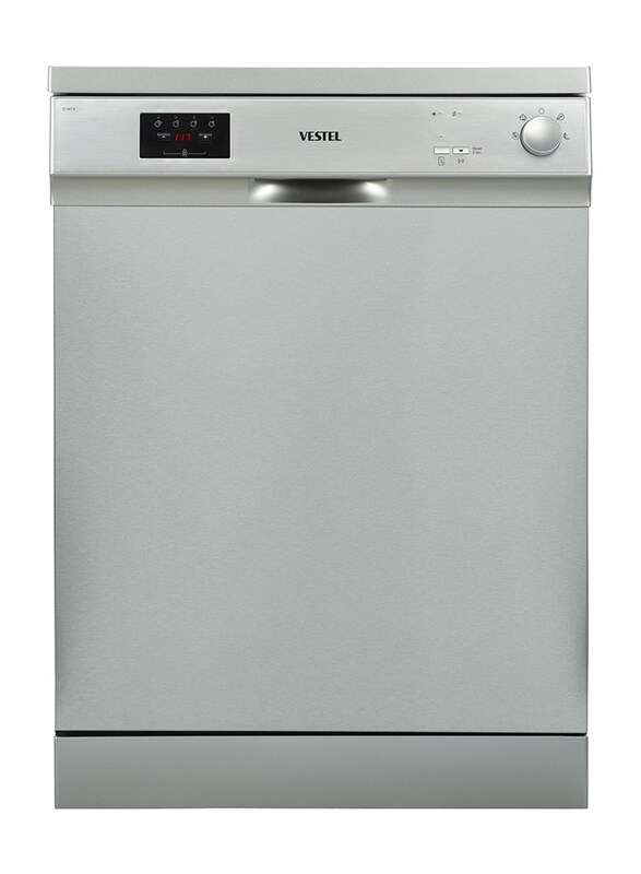 

Vestel 12 Place Settings 4 Programs Freestanding Dishwasher, D141X, Silver