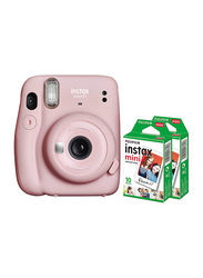 Fujifilm Instax Mini 11 Instant Camera with 60mm f/12.7 Lens, with 20 Film Sheets, Blush Pink