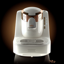 Arzum 0.8L Okka Electric Turkish Coffee Maker, 710W, OK001W, White/Copper
