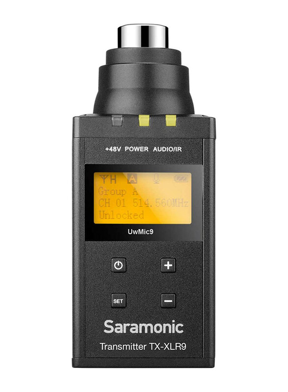 

Saramonic TX-XLR9 Plug-on XLR Transmitter for UwMIC9 Digital UHF Wireless Microphone System, Black