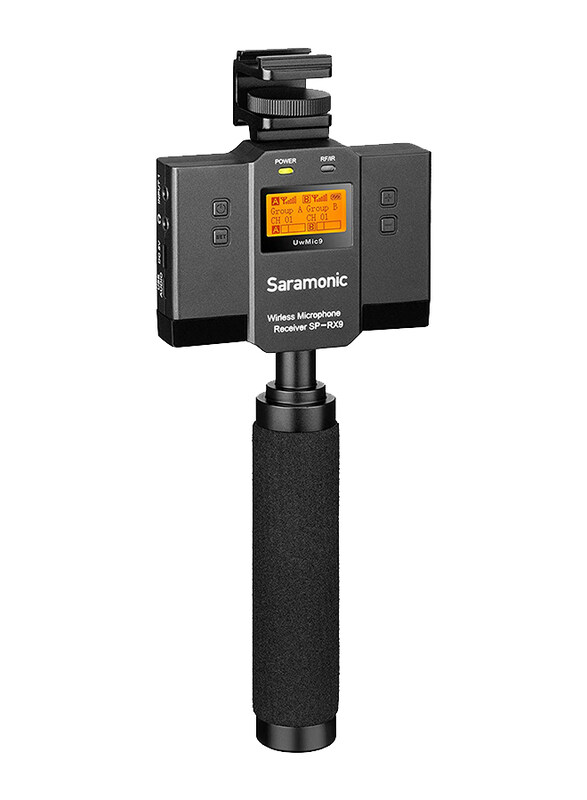 

Saramonic UwMic9 SP-RX9 Dual UHF Wireless Receiver with Mixer, Mount & Stabilization Handle for Apple iPhone & Android Smartphones, Black