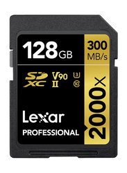 Lexar 128GB Professional 1800x SDXC UHS-II Memory Card, 270MB/s, Black