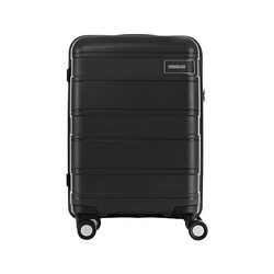 American Tourister Litevlo 4-Wheel Hard Case Trolley Spinner Luggage Bag with TSA Lock, 55cm, Black