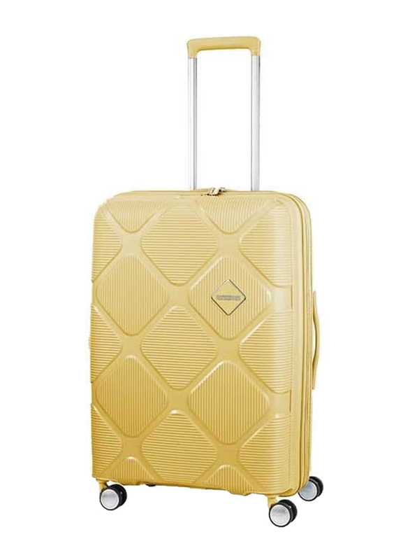 American Tourister Check in Medium Instagon Luggage Trolly Suitcase, 69cm, Pastel Yellow