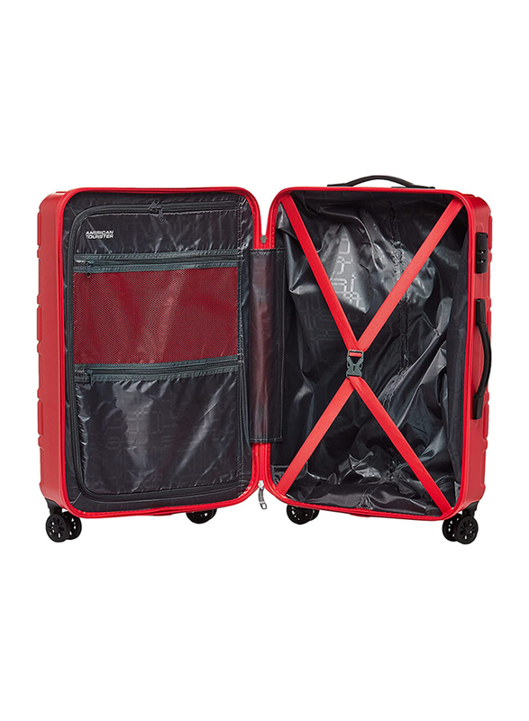 American Tourister Bricklane Hard Cabin Luggage Trolley Bag, 79cm, Red