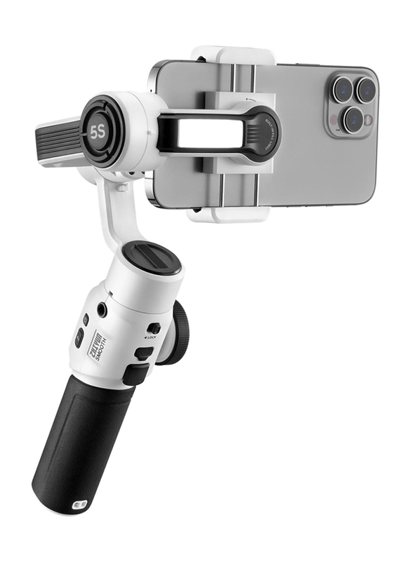 Zhiyun Smooth 5S Combo 3-Axis Handheld Gimbal Stabilizer for Smartphone, 1017687221, White/Black