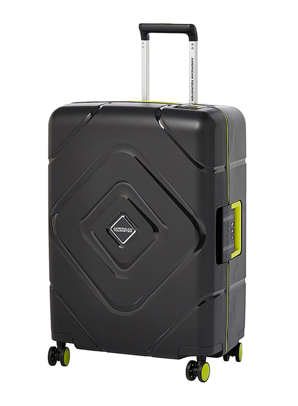 American Tourister Trigard Hard Cabin Luggage Trolley Bag, 79cm, Black