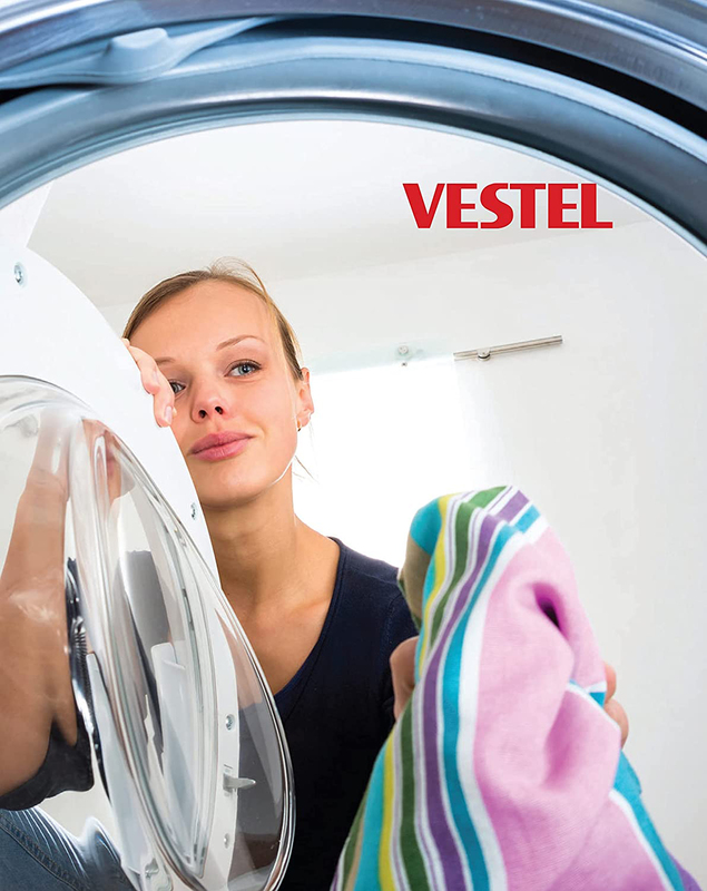 Vestel 8 Kg 1200 RPM Steam Function Front Load Washing Machine, Blue
